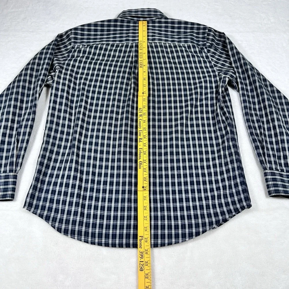 Vintage‎ Dockers Oxford Shirt Men Medium Plaid Long Sleeve Button Down Outdoors